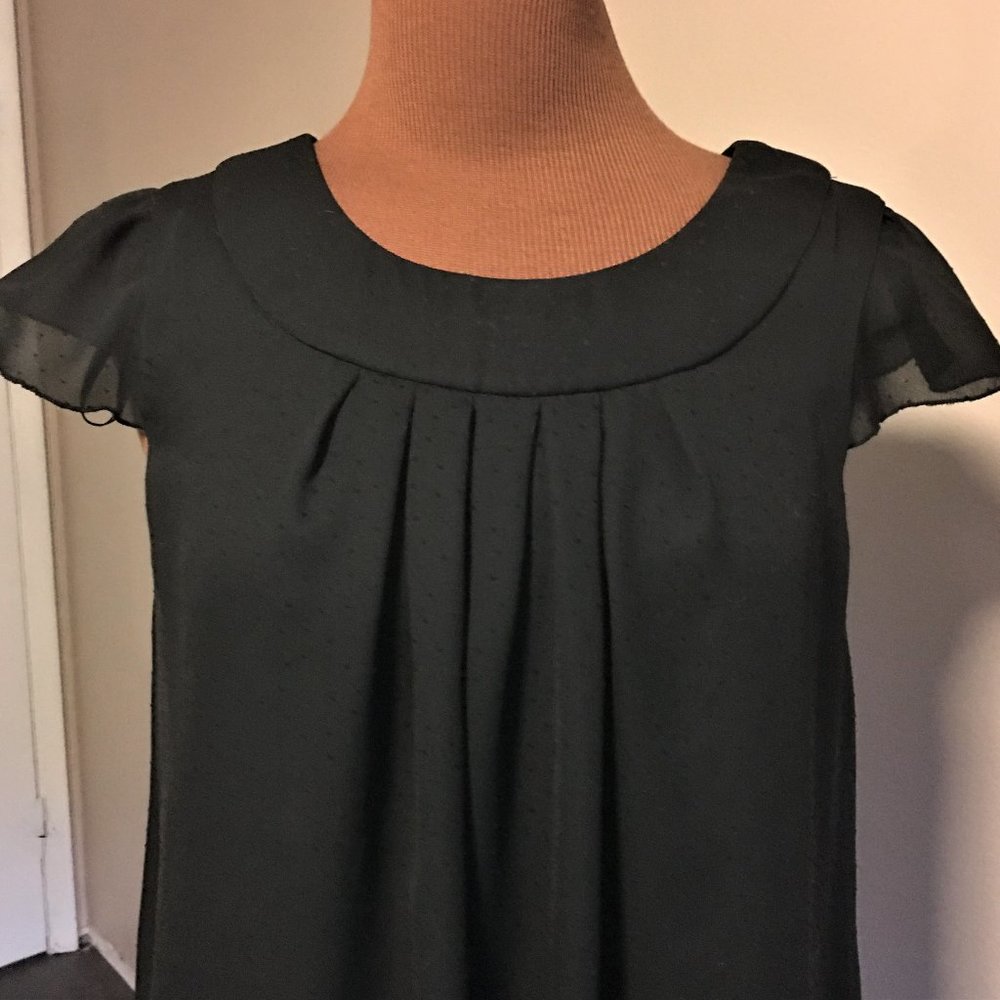 AGB Black Dot Babydoll Shift Dress  |  Size 6 - Picture 3 of 12